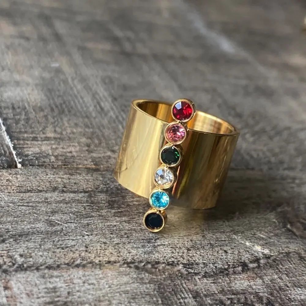 NEW Chakra Gold Statement Ring